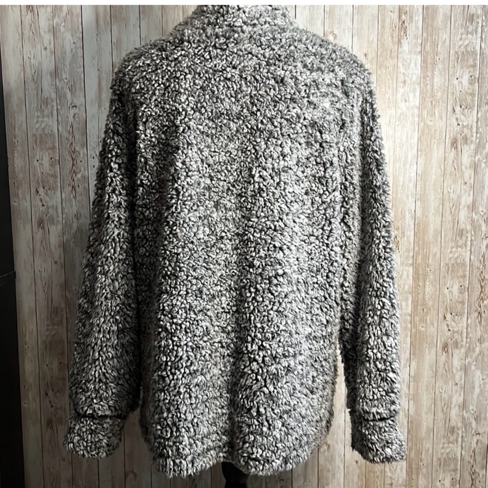 Weatherproof Gray Sherpa Pullover Jacket - image 4